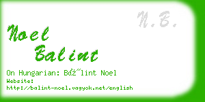 noel balint business card